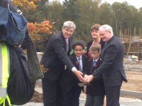 The Students Council plant a tree at new school site