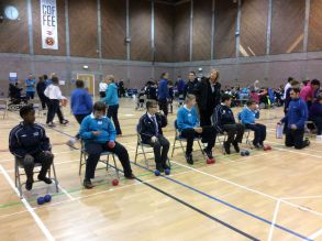 Sports stars at Boccia