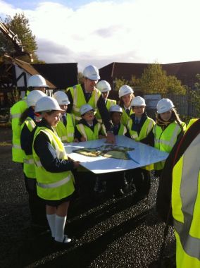 The Site preparation Work starts celebrated by pupils from all six schools