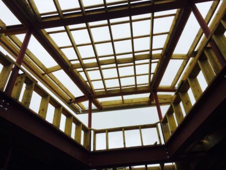The sky lights take shape