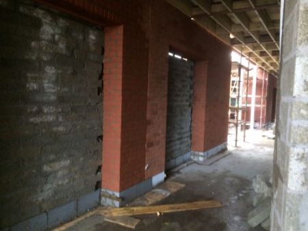 End of October 2015 - Corridor brick work nears completion
