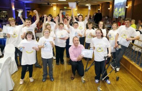 Jason Sawyers with the Inspirational Pupils